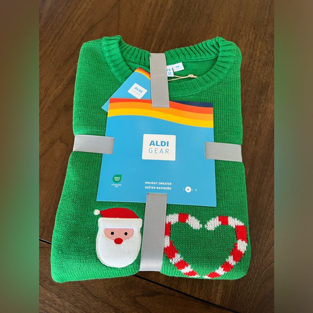 Aldi 2024 Holiday Christmas Sweater! Green